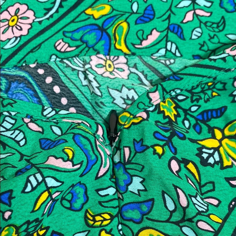 Topshop Green Blue Paisley Handkerchief Midi Dress - Picture 12 of 12